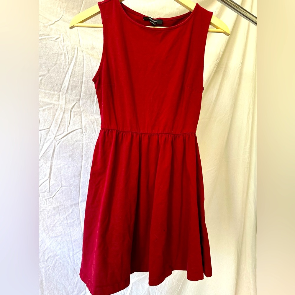 Cute red dress casual minimalist